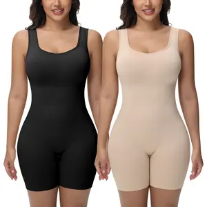 Women's  Comfy Tummy Control Shapewear Mid-Thigh Bodysuit  Waist Trainer Faja Body Shaper Womenswear Underwear, Tummy Tuck Shapewear Full Body Butt Lift Shapewear