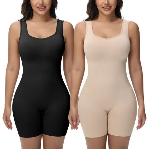 Women's  Comfy Tummy Control Shapewear Mid-Thigh Bodysuit  Waist Trainer Faja Body Shaper Womenswear Underwear, Tummy Tuck Shapewear Full Body Butt Lift Shapewear