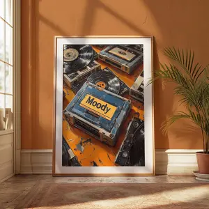 Retro Vinyl Record Art - Disco Aesthetic Wall Print - Vintage Music Poster