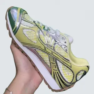 Lace Up Flat Causal Shoes Women Round Toe Designer Female Outside Walking Running Shoes 2025 Runway Trainers Couple Shoes