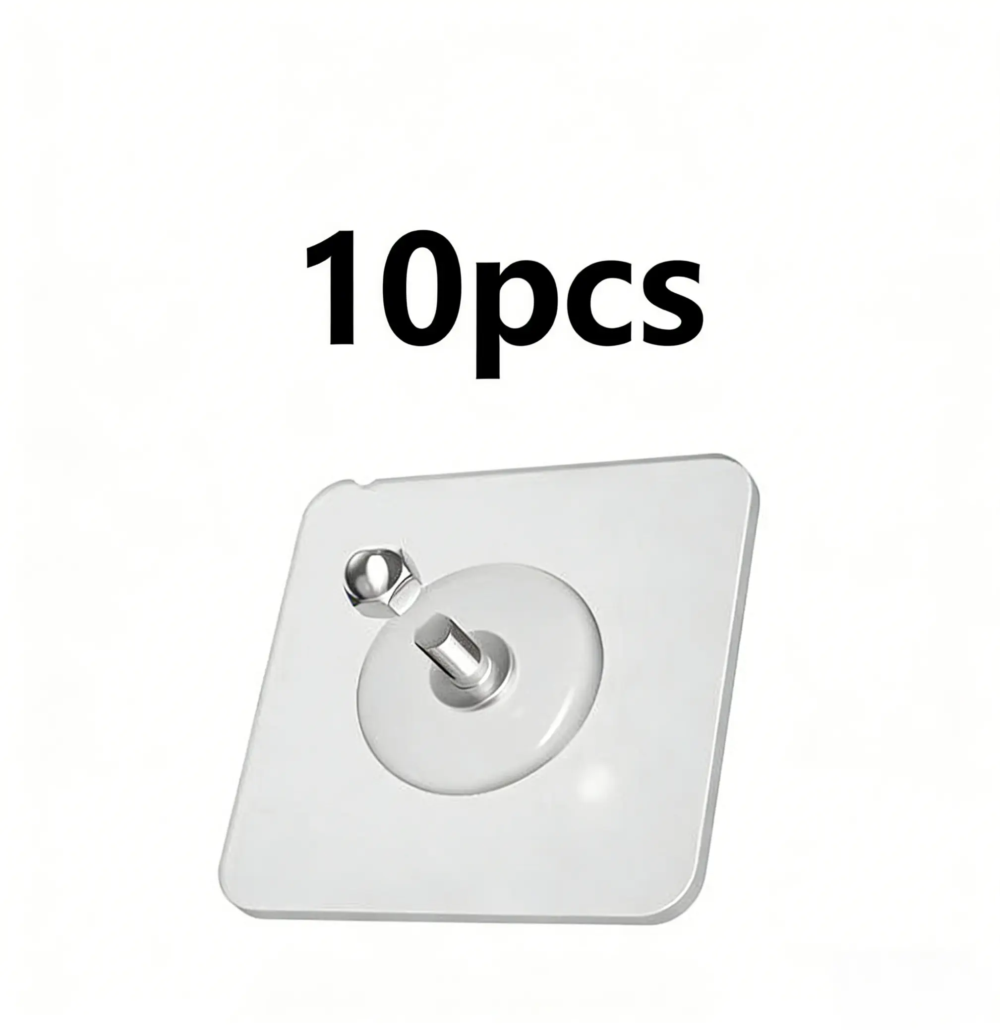 10PCS Acrylic Adhesive Hooks & Rails (Buy 5 Get 5 Free) - Stainless Steel & Ceramic, Transparent, Decorative, Easy to Install Self-Adhesive Wall Hooks, Lightweight Smooth Home Organizer for Bathroom Storage, Decorative Hooks & Rails