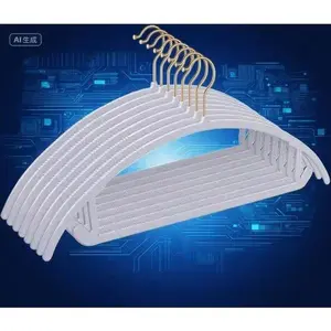 Durable Closet Hangers - Non Slip Rounded Hooks - 50 Pack Thick Sturdy Plastic Hangers - Space Saving Design for Garment Storage - Heavy Duty Organizer for Sweaters, Coats, Jackets