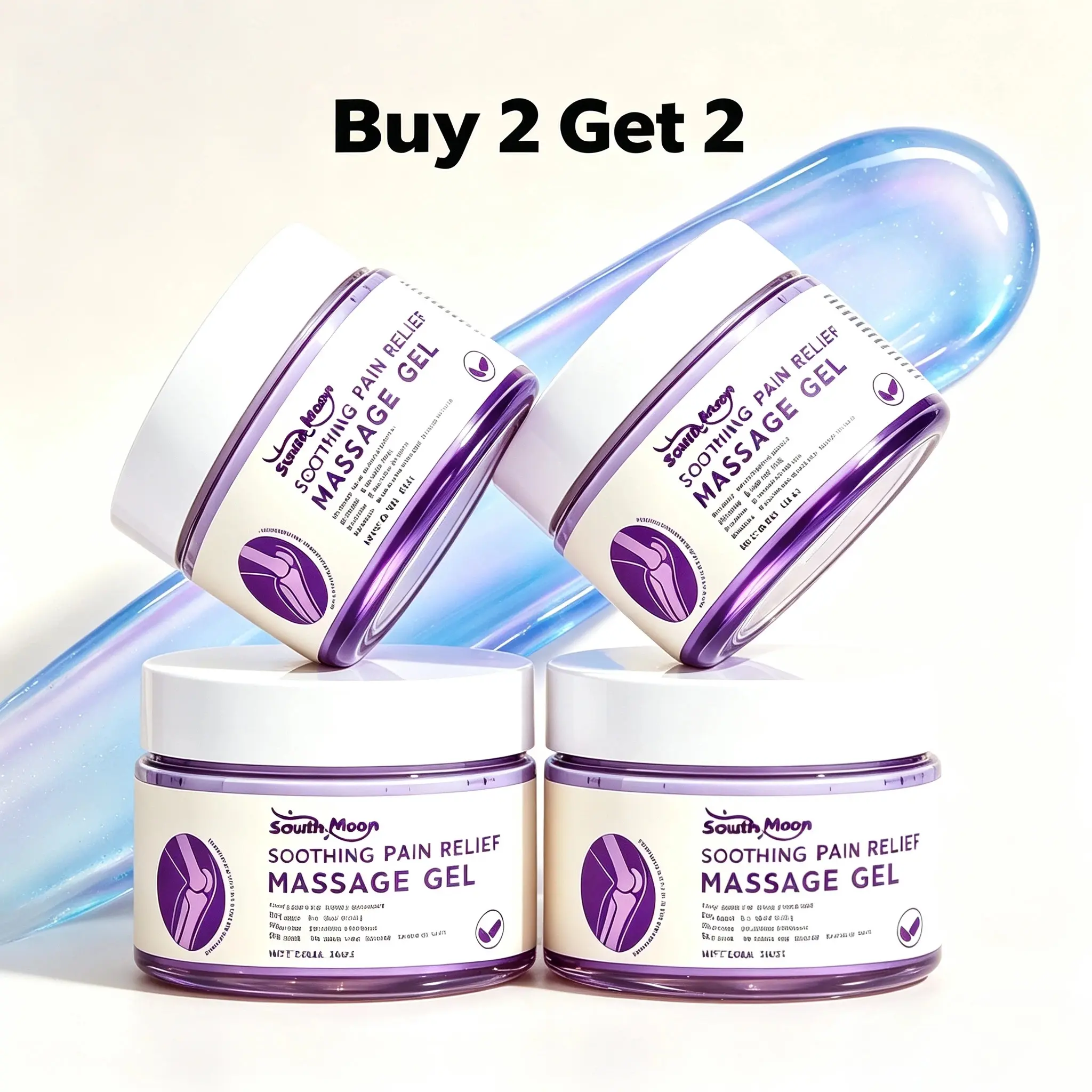 Buy 2 Get 2 Free Purple Gel Pain Relief ,Joint Care Gel Knee for Severe Knee Arthritis Pain Relief and Relieve Shoulder,Neck Muscle Pain,Body Care Massage Cream Gel high-performance