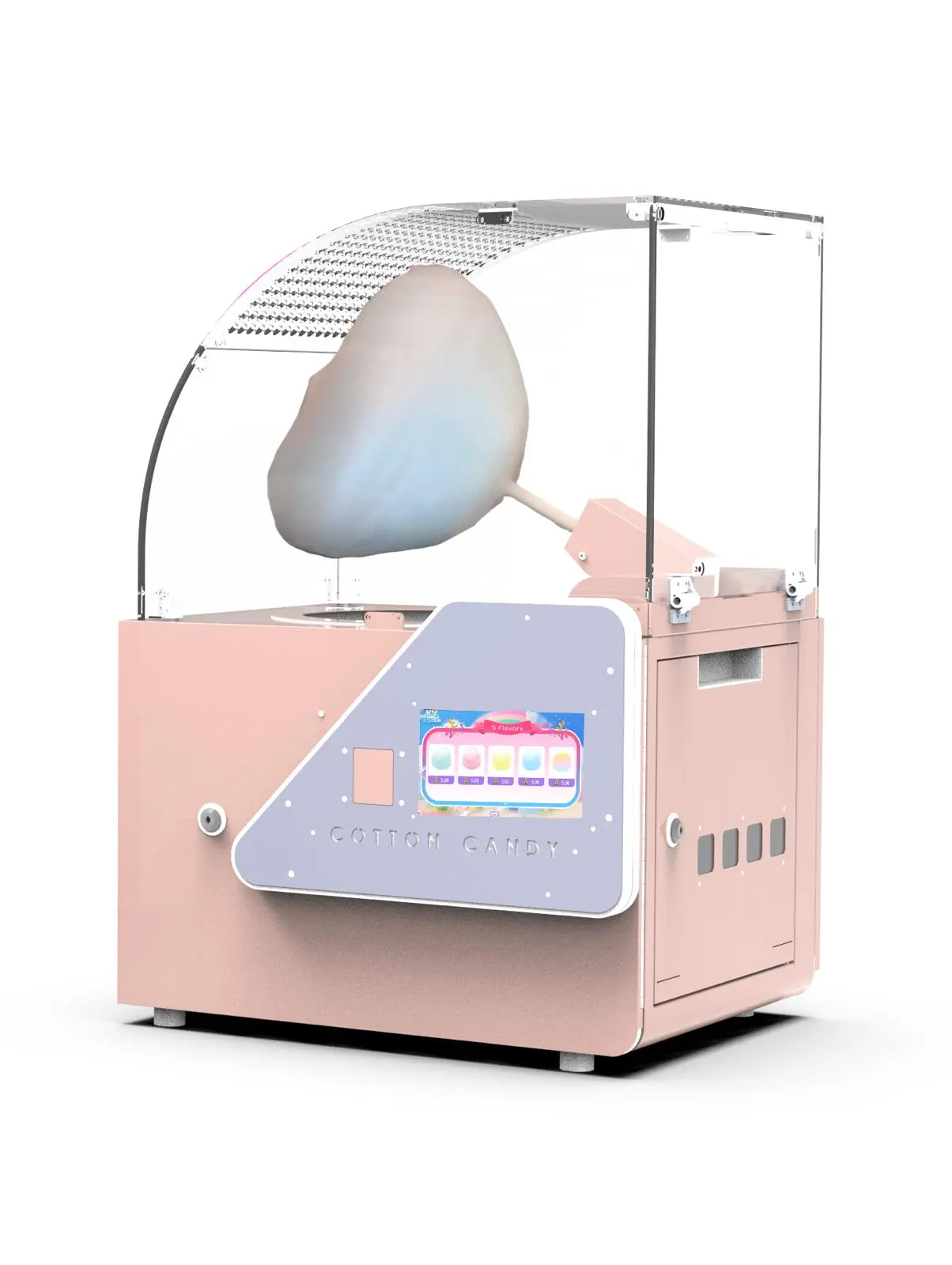 NEW Magic Cotton Candy Semi Automatic Portable Robotic Machine Pink 30x21x18