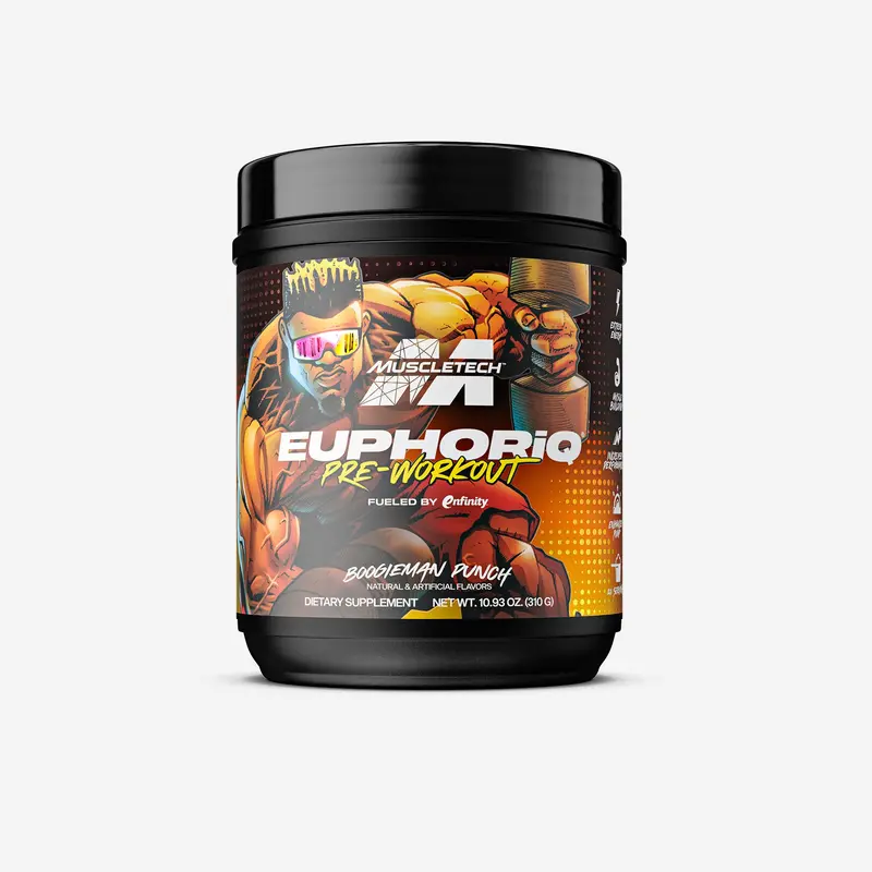 MuscleTech EuphoriQ Pre-Workout - Boogieman Punch - Smart Pre-Workout with Paraxanthine Taurine & Huperzine-A - Energy Boost for Athletes without Jitters