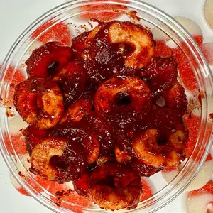 Watermelon Ringz with tamarindo chamoy