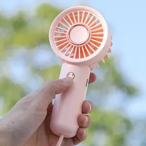 Handheld Cooling Fan,Portable Handheld Fan, USB Rechargeable 3-Speed Mini Fan,Small Personal Fan for Women's Makeup, Student Carry Fan, Outdoor, Travel, Office and Bedroom
