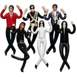 POSEABLE MICHAEL JACKSON PLUSH DOLL 28CM, Bendable Wire Skeleton Stuffed Toy With Double-Sided Abstract Print, Collectible Display Figure, Ideal Home Decor & Fan Gift For Pop Music Lovers