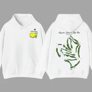 Augusta National Course Map Golf Hoodie Shirt, For Men For Women, Vintage Unisex Cotton Apparel, Breathable Fabric Sports Top, Masters Tournament Hoodie, Masters Hoodie