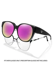 Fit Over Glasses Sunglasses, Sporty Wrap Around Sunglasses for Women & Men, Comfortable Wear Over The Prescription Glasses for Everyday Style