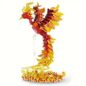Phoenix Series Mini Model Building Blocks Set, 1071pcs Animal Mascot Chinese Style Bricks Toy, Creative Smart Design Gift, Figures Set