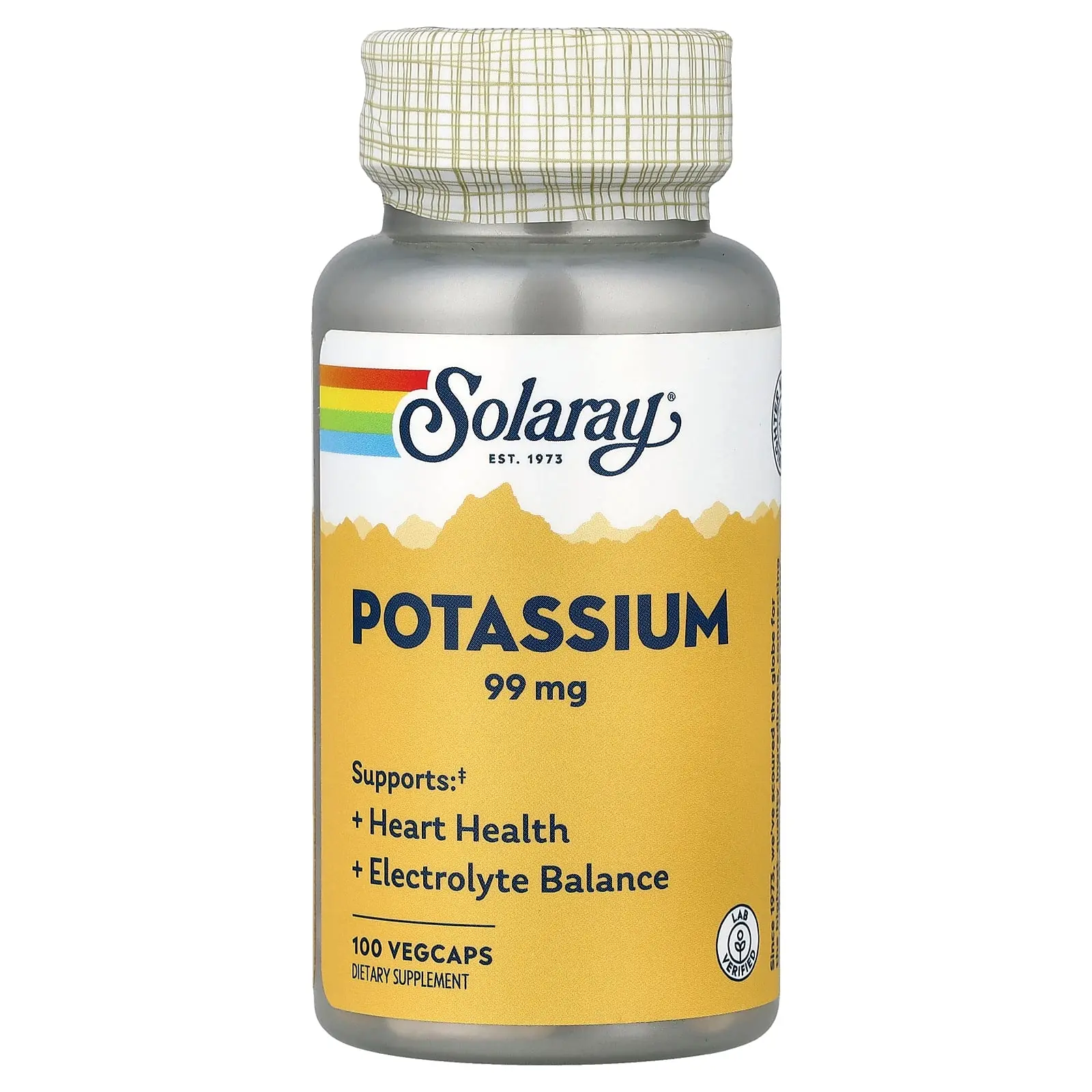 Solaray Potassium, 99 mg, 100 VegCaps