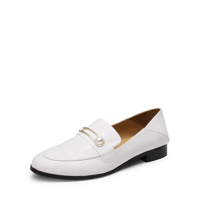 Dream Pairs Women's Leather Shoes - Soft Foam Round Toe Slip-On Ballerina Flats Loafers for Comfortable Casual Wear, Shoe, Footwear, Flats Shoes Women, Memory Foam