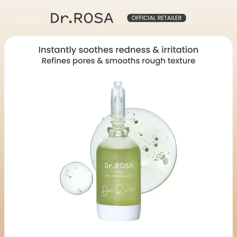 Dr.ROSA Cica Exo-Calming IV Ampoule 15ml | Vegan Alcohol-Free | 83% Cica Exosome Complex Soothing Serum for Redness, Pores & Sensitive Skin