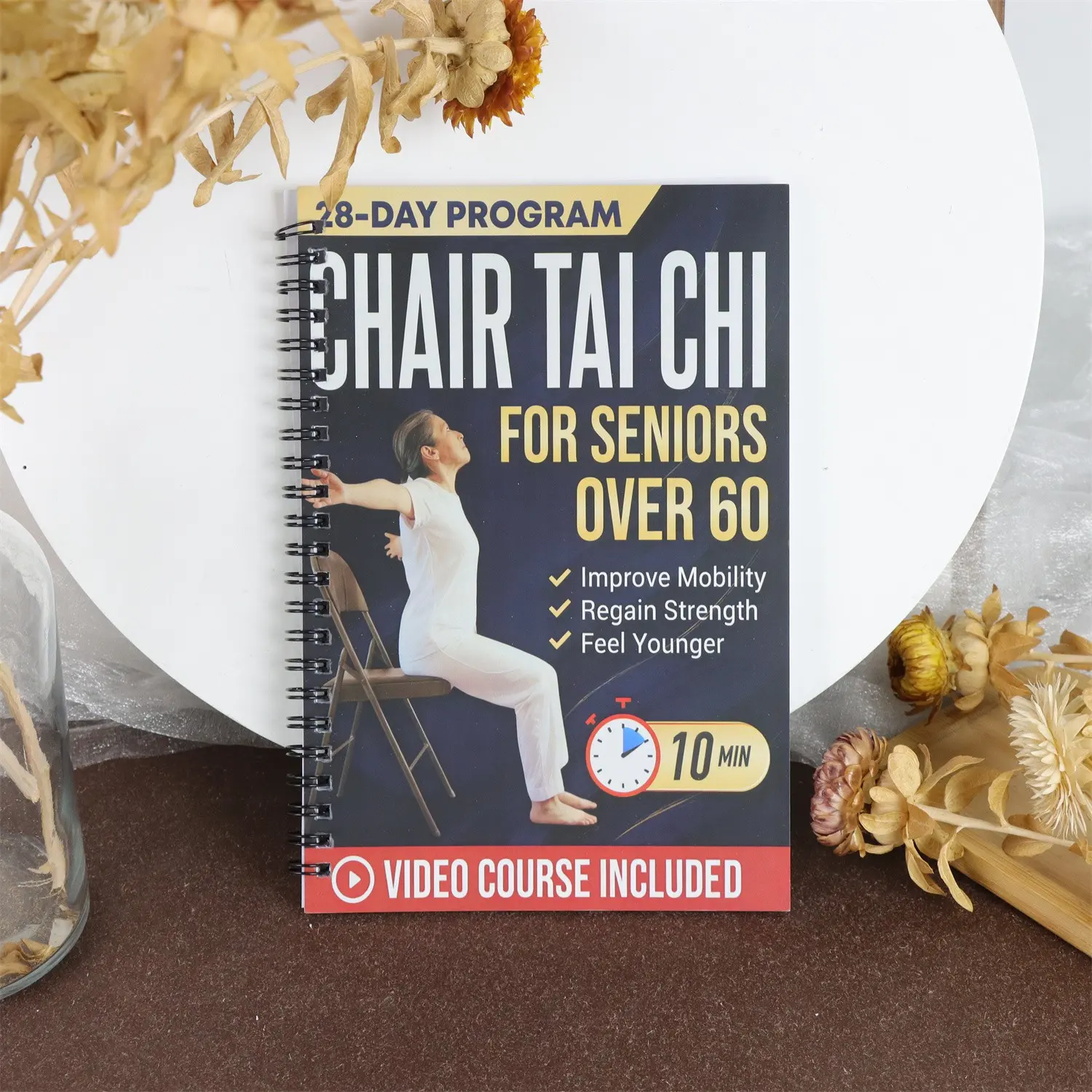 28-Day Exercise Plan for Seniors, Tai Chi Walking, Chair Support, Low ...