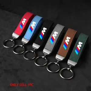 Bmw M Power Performance Key Ring, Car Key Chain, Zinc Alloy & Suede Leather Material, Compatible with E90-E93 Models, Durable Car Accessory