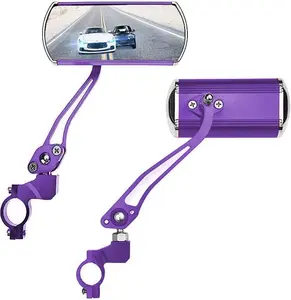 Mirrors Handlebar Rearview Mirror, Bicycle Mirrors for Handlebars 2 pack,  Mirrors for Handlebar for Electric , Mountain , and Fixed Gear  (purple)