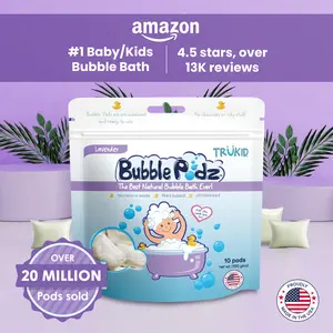 TruKid Lavender Bubble Podz – Mess-Free Natural Bubble Bath for Toddlers and Kids with Eczema or Dry Skin