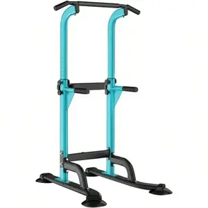 Pull Up Dip Station - For Home Gym Strength Training Fitness Workout -  Chin-Ups Push-Ups Pull-Ups Dip-Ups - 330LBS Weight Capacity - For Men & Women - Perfect Gift for Fitness Enthusiasts