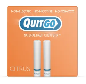 QuitGo Fresh Air Habit Chew Stick – Plastic Reusable Natural Aid Straw to Curb Cravings & Breathe Freely