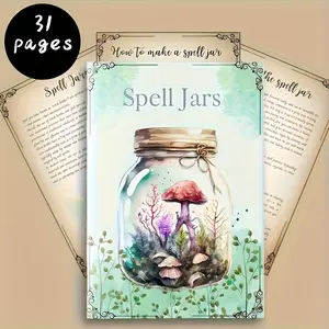 Mystical Spell Bottle Yearbook Format, spell jar instructions, 200+ Medieval Lunar Magic Recipes, Exorcism, Love & Wealth Rituals, Archival Rune Templates, Wax Seal Guide
