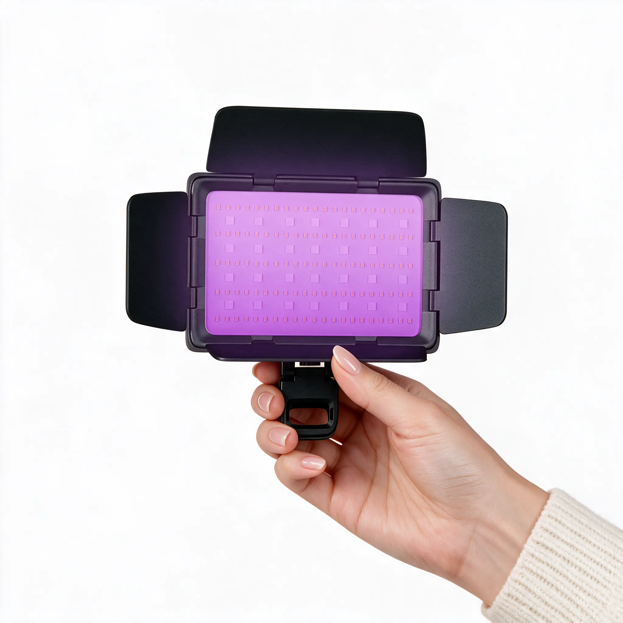 2026 New Rechargeable Mini RGB Video Light, Portable Pocket Fill Light with Phone Clip, 7W 2000mAh, 3200K-6500K Adjustable, 20 Light Modes, Handheld Selfie Beauty Light for Live Streaming Vlog