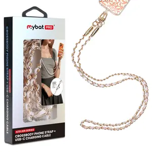 Mybat Pro Atelier Series 4.2FT Crossbody Strap with USB-C Charging Cable for Phone Accessories Compact Design Versatile Use