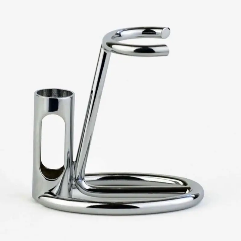 Safety Razor and Shaving Brush storage display drip Stand-CHROME