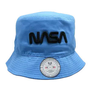 212 MAIN Officially Licensed NASA Worm Design Relaxed Fitted Bucket Hat - Sky, Large-Extra Large Soft Unconstructed Cotton Sun Hat for Dogs, NAS12-WO-SKY-07 (Soft Unconstructed Cap)