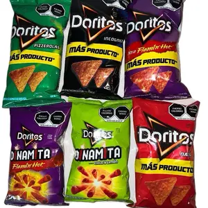 Dorito Bundle (6 bags of 61 grams and 70 grams each) Incognito,Flamin Hot, Pizzerola,Nacho, Dinamita Chile Limon, and Dinamita Flamin Hot Snack mexico  chips