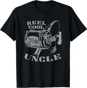 Best Uncle Funny Reel Cool Uncle Fishing Graphic T-Shirt