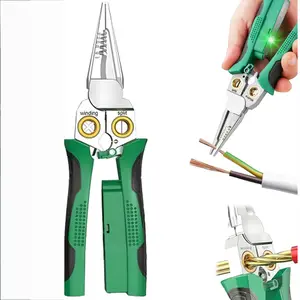 8 In 1 Wire Stripper With Voltage Tester Multi-Function Electric Wire Stripping Tool For Cutting And Pulling Pliers Electrician Repair Tool Wire Strippers Electrical