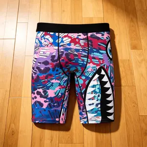 Mens Streetwear Boxer Briefs Ice Silk Compression Underwear Quick Dry Breathable Seamless Athletic Performance Fit