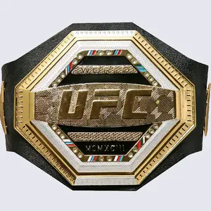 UFC Legacy Championship All-Time Champion MCMXC Replica Belt Gold Trim and Rhinestone Accents