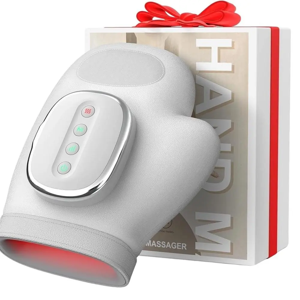 Portable Hand Massager with Heating and Compression, 3 Modes, USB Rechargeable Wireless Design, Holiday Gift Massagers, Relaxing