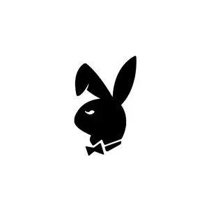 PLAYBOY BUNNY WITH BENT EAR  DECAL