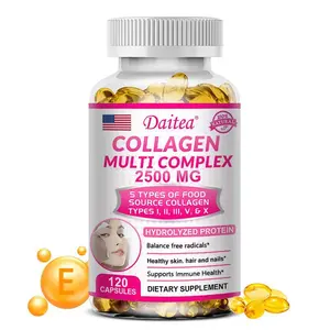 Daitea Collagen Muticomplex Health Supplement,Supports Skin,nail,hair health,120 Capsules