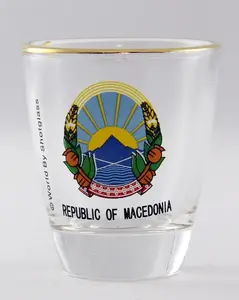 North Macedonia Coat Of Arms Shot Glass