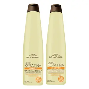 Be Natural lisso keratina Shampoo y Acondicionador (2 Pack) Be Natural Shampoo Lisso Keratina Be Natural Acondicionador Lisso Keratina Be Natural Liso Prolongado