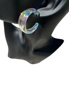 Transparent Hoop - Clear Transparent Design with Simple Circular Shape woman jewelry
