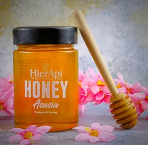 Hier Api Honey Acacia organic raw Bottle Natural