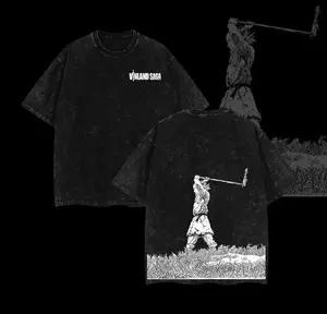 Thorfinn "Vinland Saga" Vintage Warpath Tee – Double-Sided Retro Graphic Washed Shirt | Viking’s Rage Streetwear for Anime Collectors and Epic Manga Lovers