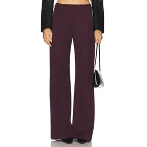 Amanda Uprichard Slater Pants in Burgundy