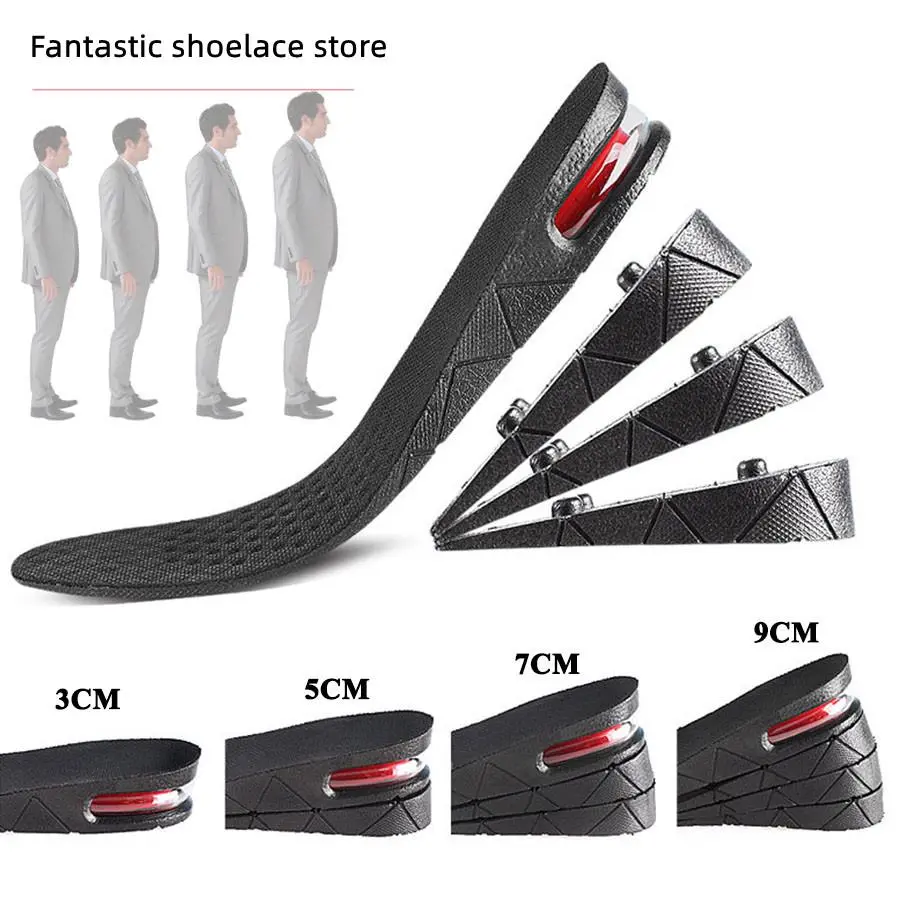 Height Increase Insole Invisible Heightening Template Air Cushion Shoe Inserts Variable Height Insoles Adjustable Cut Foot Pad Football Comfort