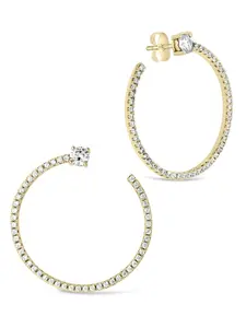 Cindy CZ Circle Stud Earrings