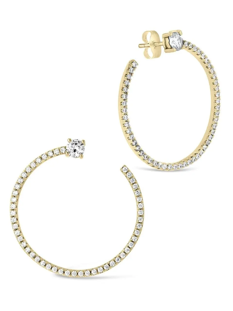 Cindy CZ Circle Stud Earrings
