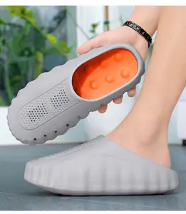 Cloud Clogs for Women Men, Thick Sole EVA House Slippers, Non Slip Bathroom Shower Shoes, Quick Dry Pillow Slippers, Textured Footbed Cushioned Slip On Garden Clogs, Indoor Outdoor Lightweight Comfy House Shoes, Unisex, Soft Foam Comfort Fit Everyday