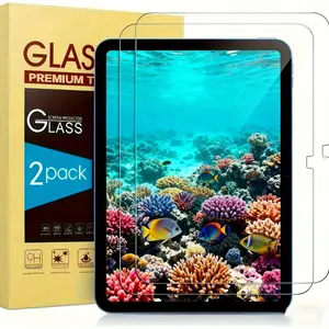 2-piece set of tempered glass screen protectors suitable for iPad 10th generation 10.9-inch 2022- smooth surface, anti fingerprint, easy installation, high definition, scratch resistant screen protector