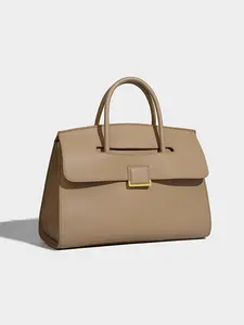 Women's Elegant Solid Color Tote Bag, Unique Bags, Fashionable Large Capacity Bag for Work & Daily Used, Casual Trendy Versatile High-quality Daily Commuting Bag