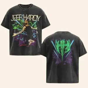 JEFF HARDY EXTREME ICON Premium WWE UNISEX Washed T-Shirt, WWE Enigma-Inspired Graphic Design, Short Sleeve Grunge Streetwear Top, Pre-Washed Cotton Fabric for Durability & Comfort – Men’s Wrestling Fan Shirt casual shirt wwe fan oversized LKN